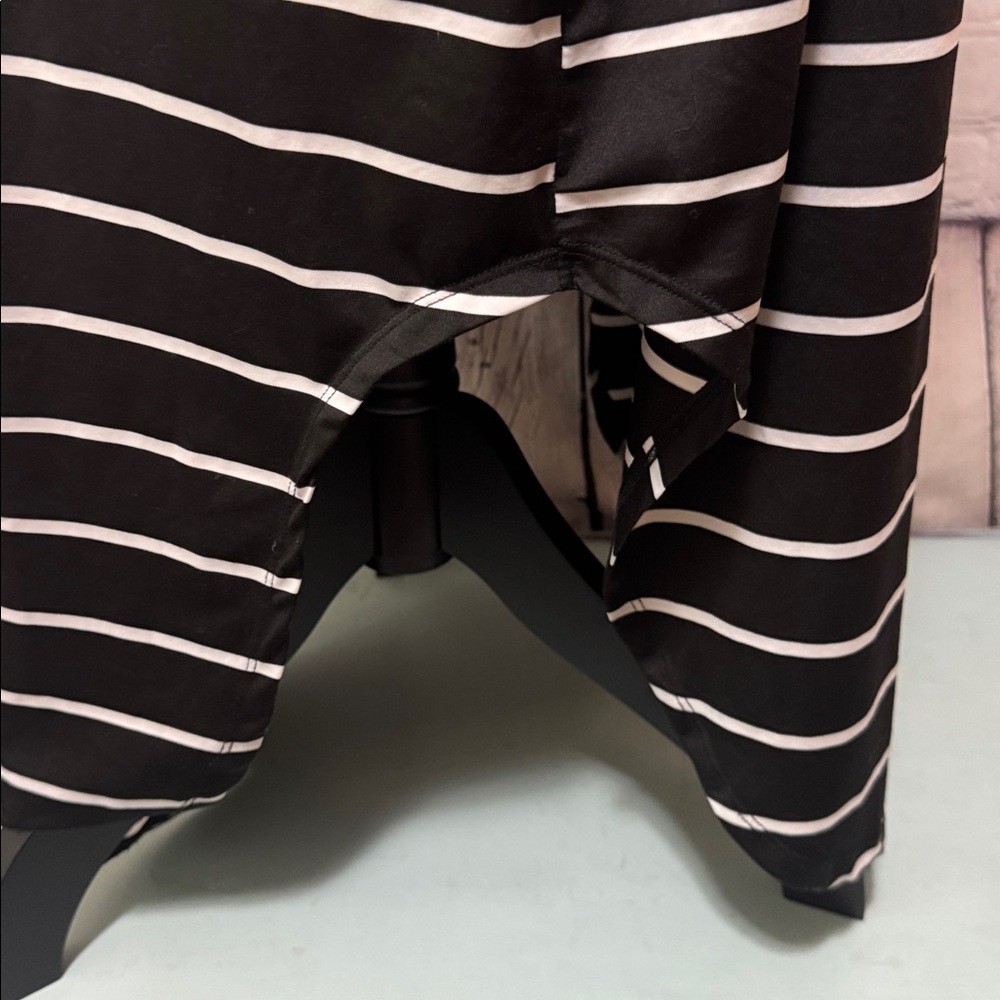 Shein Curve 3XL Stretchy Black and White Striped Women's Dress - Picture 5 of 8